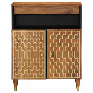 Credenza 60x33x75 cm in Legno Massello di Mango 358309