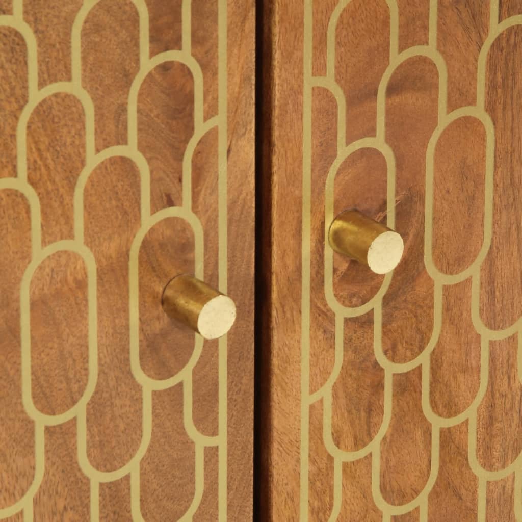 Credenza 60x33x75 cm in Legno Massello di Mango 358309