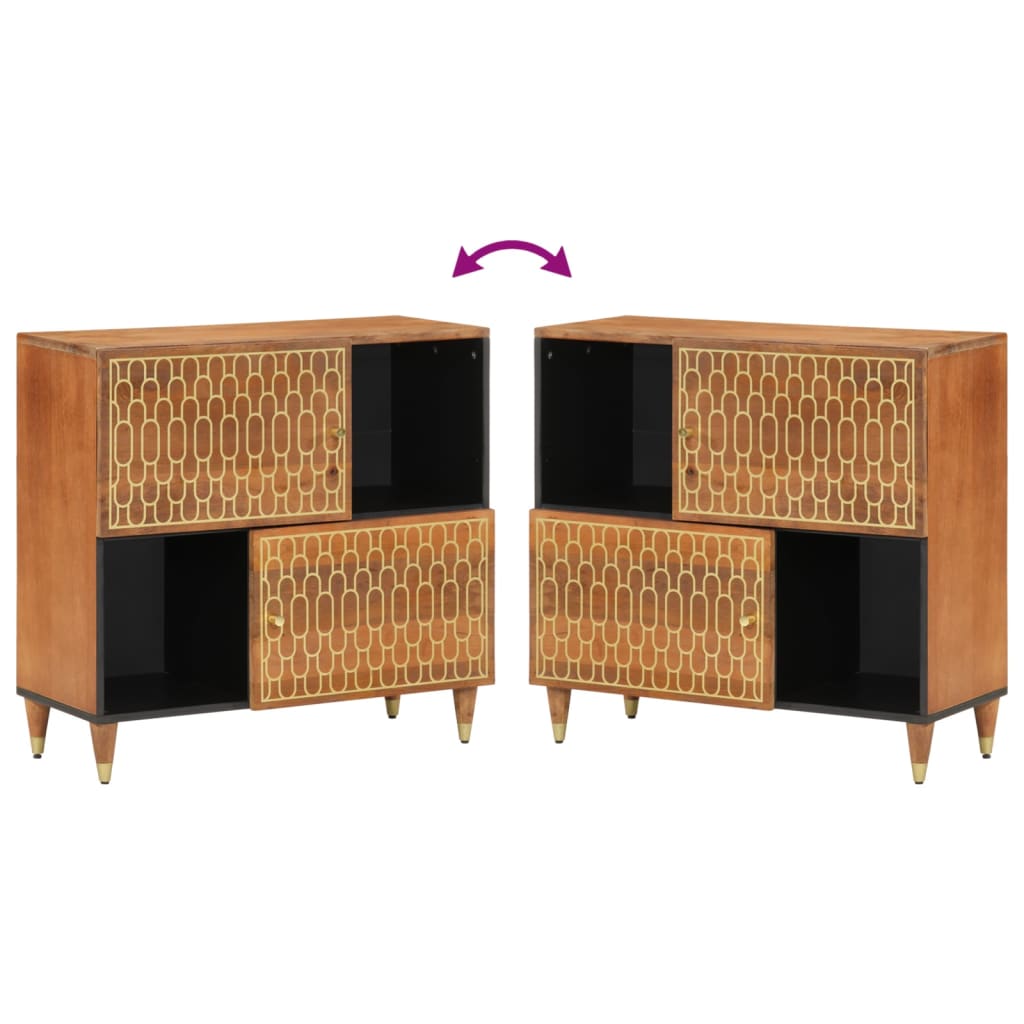 vidaXL Credenza 80x33x75 cm in Legno Massello di Mango