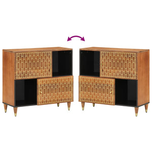 vidaXL Credenza 80x33x75 cm in Legno Massello di Mango