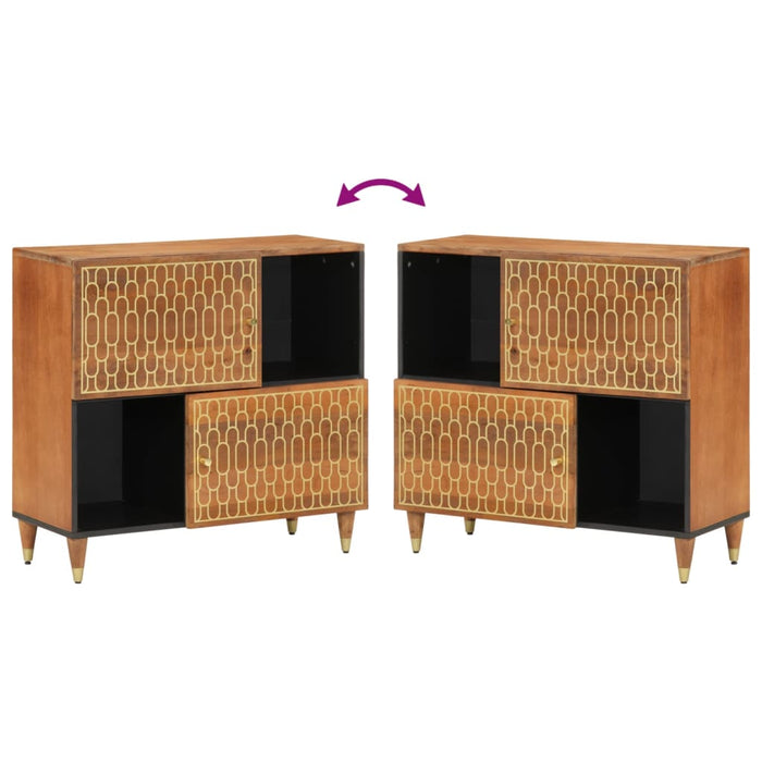 vidaXL Credenza 80x33x75 cm in Legno Massello di Mango