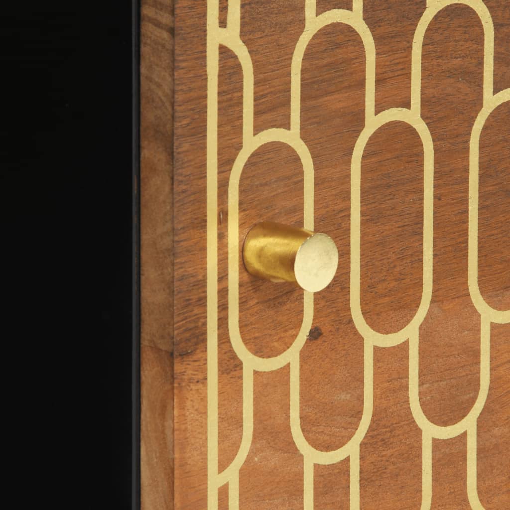 vidaXL Credenza 80x33x75 cm in Legno Massello di Mango