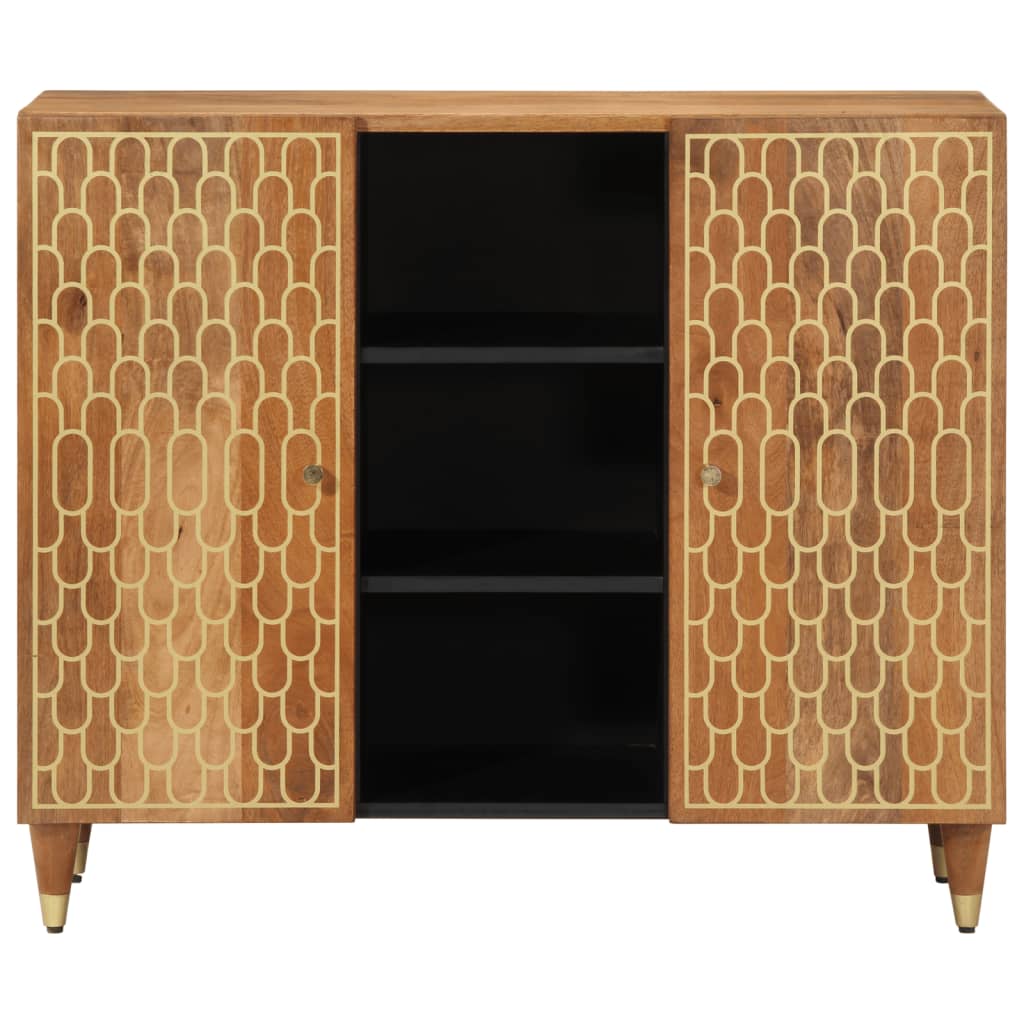 Credenza 90x33x75 cm in Legno Massello di Mango 358312