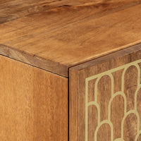 Credenza 90x33x75 cm in Legno Massello di Mango 358312