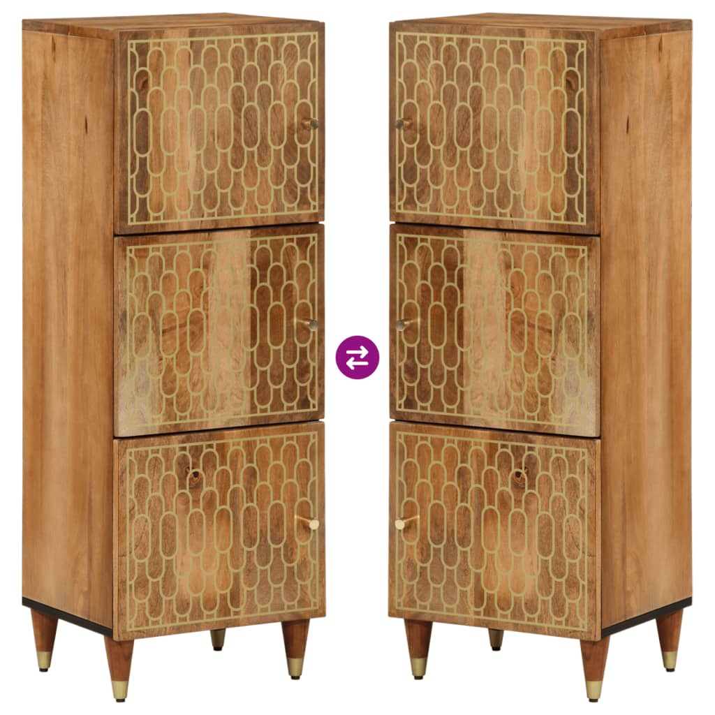 Credenza-Buffet-Armadio da cucina 40x33x110 cm in Legno Massello di Mango 595209