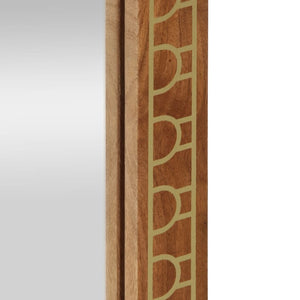 Specchio da bagno-Specchio per Bagno 50x70x2,5 cm Legno Massello di Mango e Vetro 907537