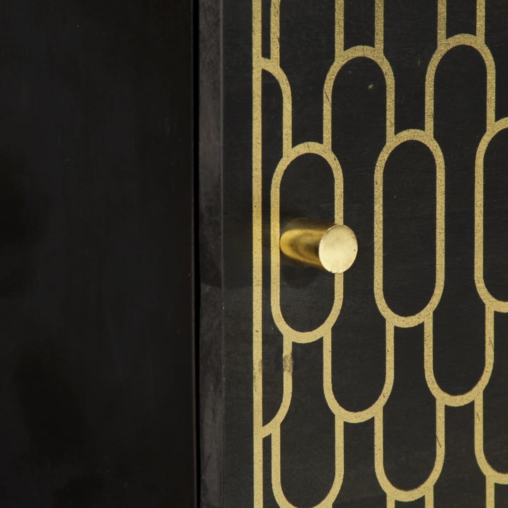 Comodino 40x33x46 cm in Legno Massello di Mango 358316