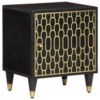 Comodini 2pz 40x33x46 cm in Legno Massello di Mango 358317