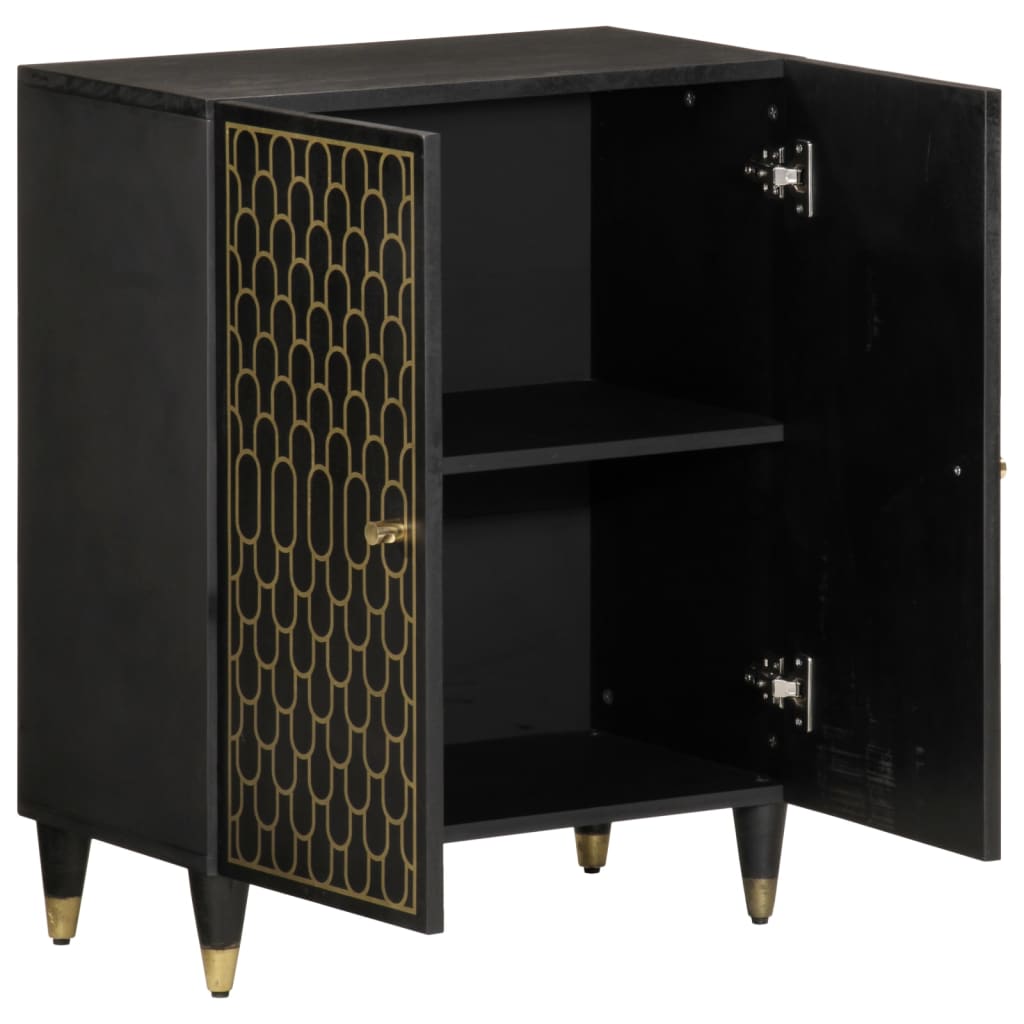 Credenza-Buffet-Armadio da cucina 60x33x75 cm in Legno Massello di Mango 848029