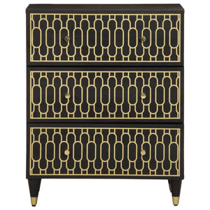 Credenza 60x33x75 cm in Legno Massello di Mango