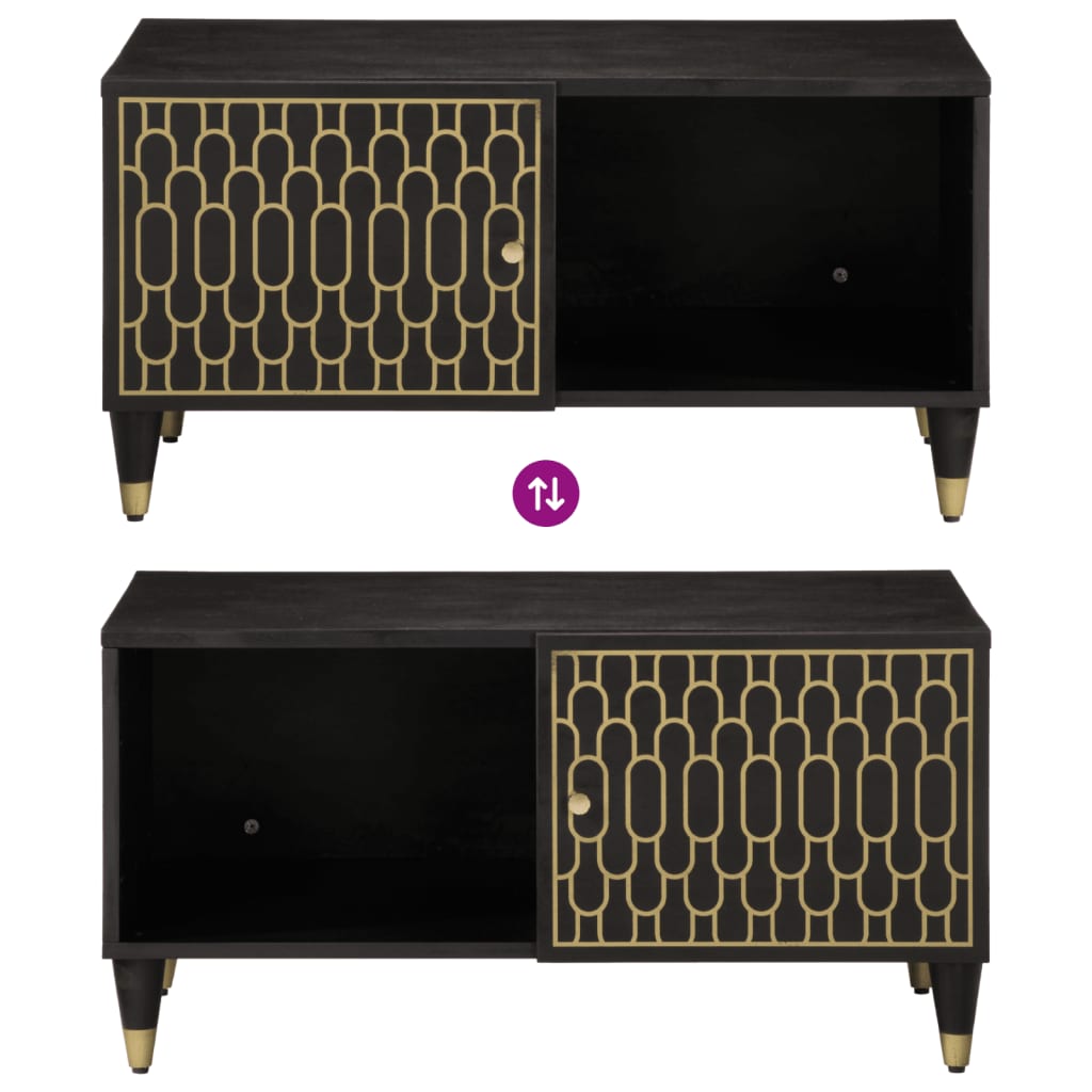 Tavolino da Salotto-Tavolino da soggiorno-Tavolo 80x50x40 cm Legno Massello di Mango 411792