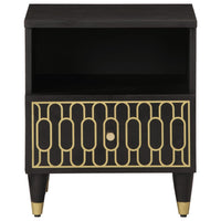 Comodini 2pz 40x33x46 cm in Legno Massello di Mango 358327