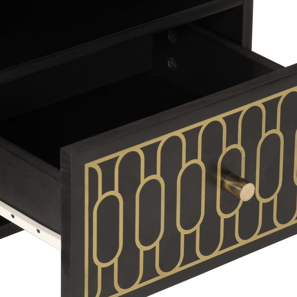 Comodini 2pz 40x33x46 cm in Legno Massello di Mango 358327