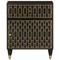 Comodino 50x33x60 cm in Legno Massello di Mango 358328