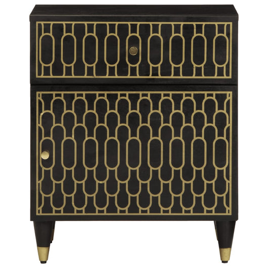 Comodino 50x33x60 cm in Legno Massello di Mango 358328