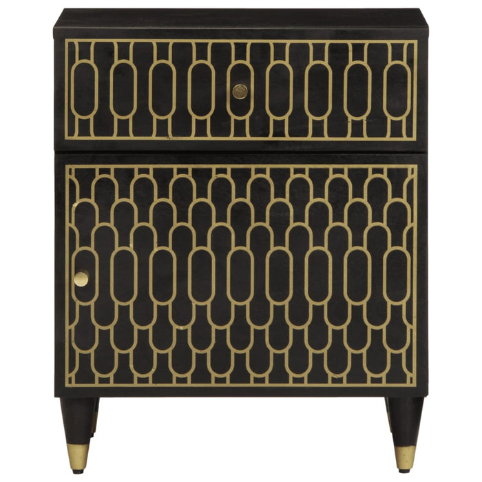 Comodino 50x33x60 cm in Legno Massello di Mango 358328