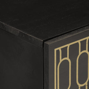 Comodino 50x33x60 cm in Legno Massello di Mango 358328