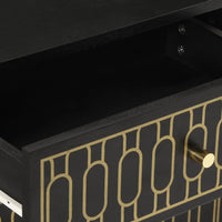 Comodino 50x33x60 cm in Legno Massello di Mango 358328