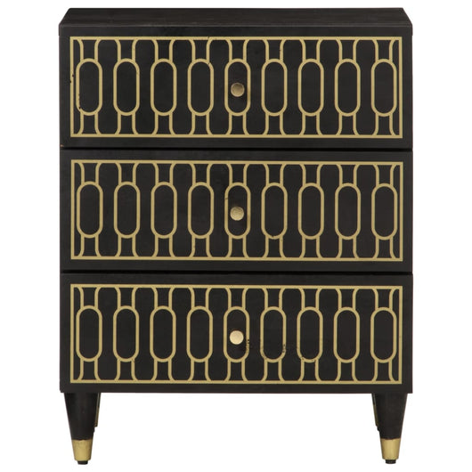 Comodino 50x33x60 cm in Legno Massello di Mango 358329