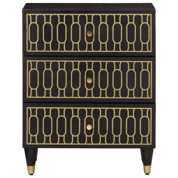 Comodino 50x33x60 cm in Legno Massello di Mango 358329