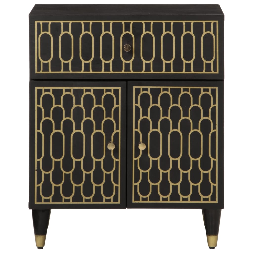 Comodino 50x33x60 cm in Legno Massello di Mango 358331