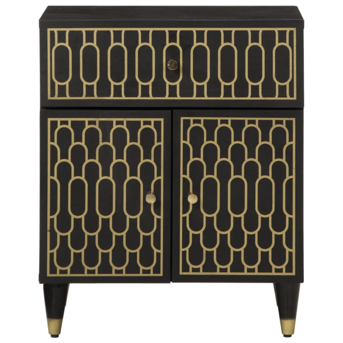 Comodino 50x33x60 cm in Legno Massello di Mango 358331