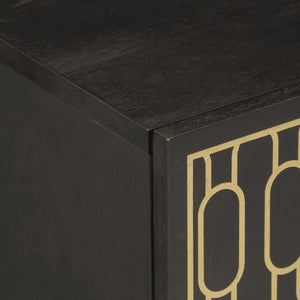 Comodino 50x33x60 cm in Legno Massello di Mango 358331