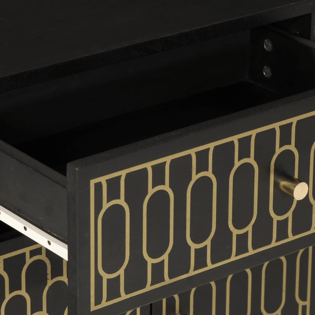 Comodino-Tavolino da notte 50x33x60 cm in Legno Massello di Mango 364860