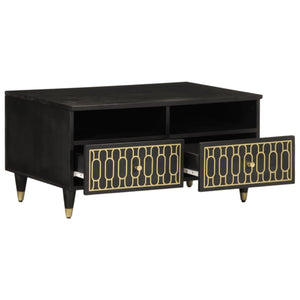 Tavolino da Salotto-Tavolino da soggiorno-Tavolo 80x54x40 cm in Legno Massello di Mango 991542