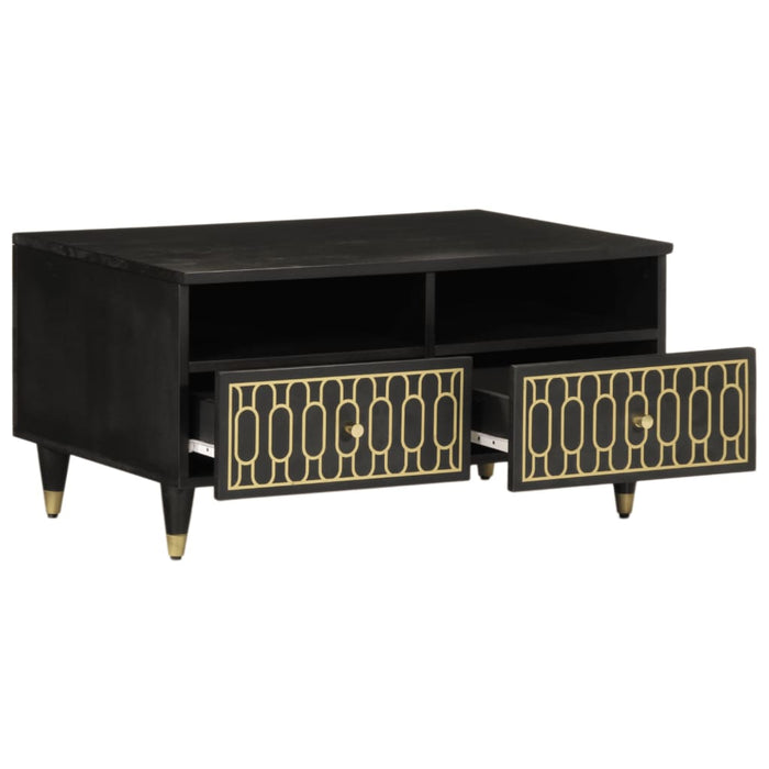 Tavolino da Salotto-Tavolino da soggiorno-Tavolo 80x54x40 cm in Legno Massello di Mango 991542