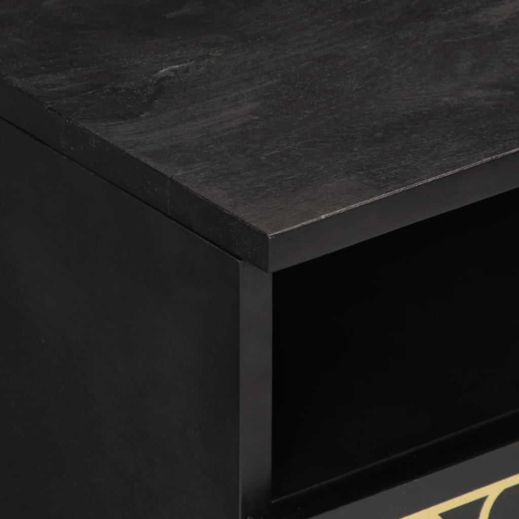 Tavolino da Salotto-Tavolino da soggiorno-Tavolo 80x54x40 cm in Legno Massello di Mango 991542