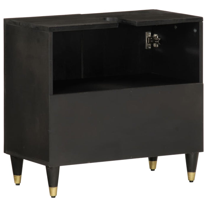 vidaXL Mobile Lavabo da Bagno 62x33x58cm in Legno Massello di Mango