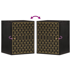 Mobile da Bagno a Parete 38x33x48 cm in Legno Massello di Mango 358340