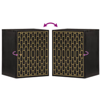 Mobile da Bagno a Parete 38x33x48 cm in Legno Massello di Mango