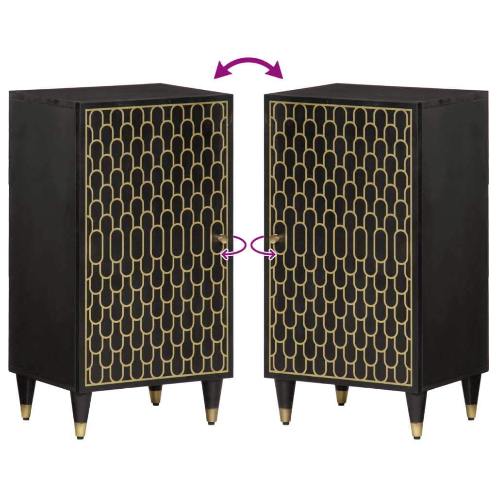 Credenza 40x33x75 cm in Legno Massello di Mango 358344