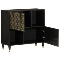 Credenza-Buffet-Armadio da cucina 80x33x75 cm in Legno Massello di Mango 318310