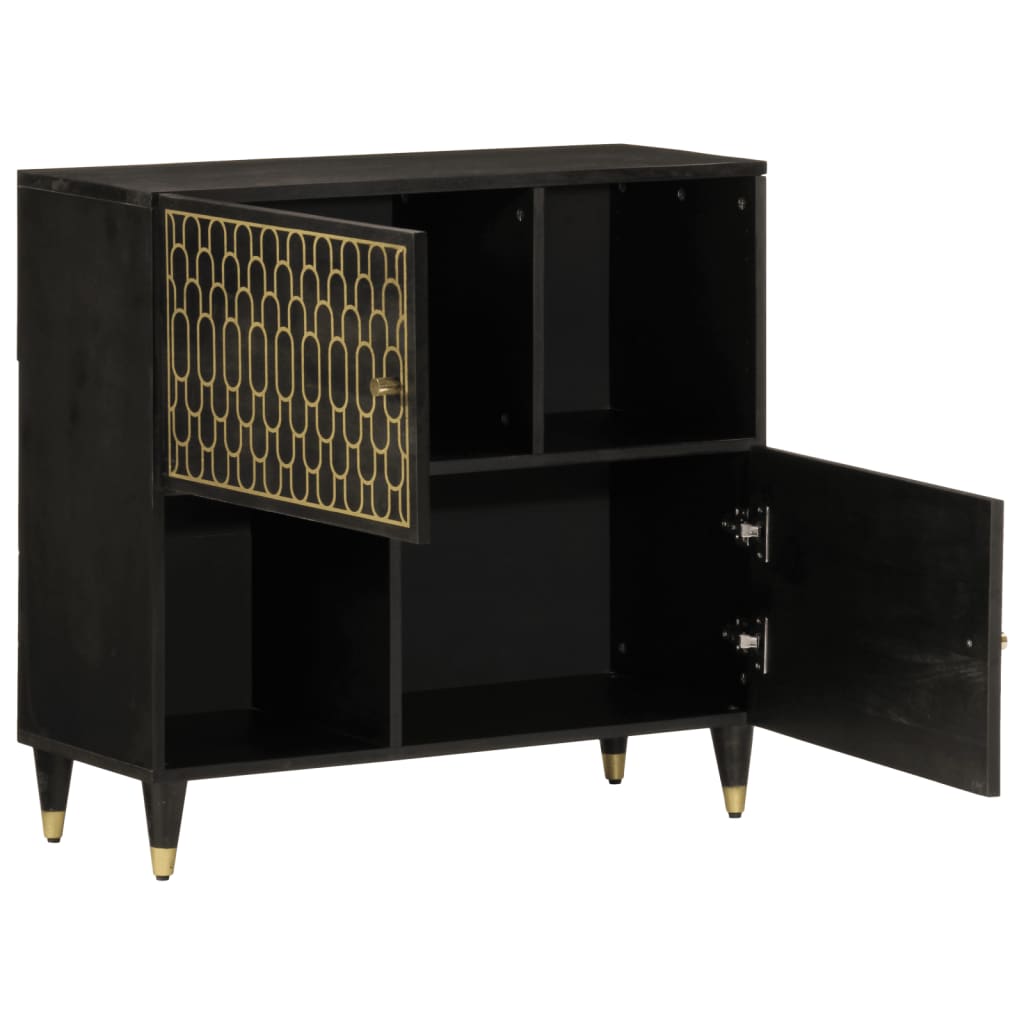 Credenza-Buffet-Armadio da cucina 80x33x75 cm in Legno Massello di Mango 318310