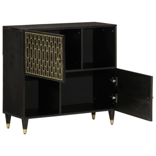 Credenza-Buffet-Armadio da cucina 80x33x75 cm in Legno Massello di Mango 318310