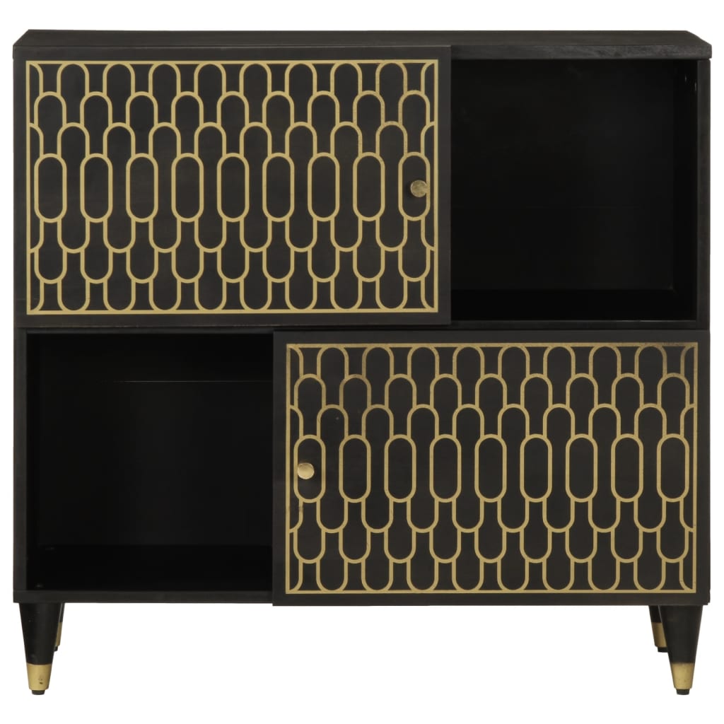 Credenza-Buffet-Armadio da cucina 80x33x75 cm in Legno Massello di Mango 318310