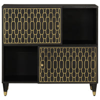 Credenza-Buffet-Armadio da cucina 80x33x75 cm in Legno Massello di Mango 318310