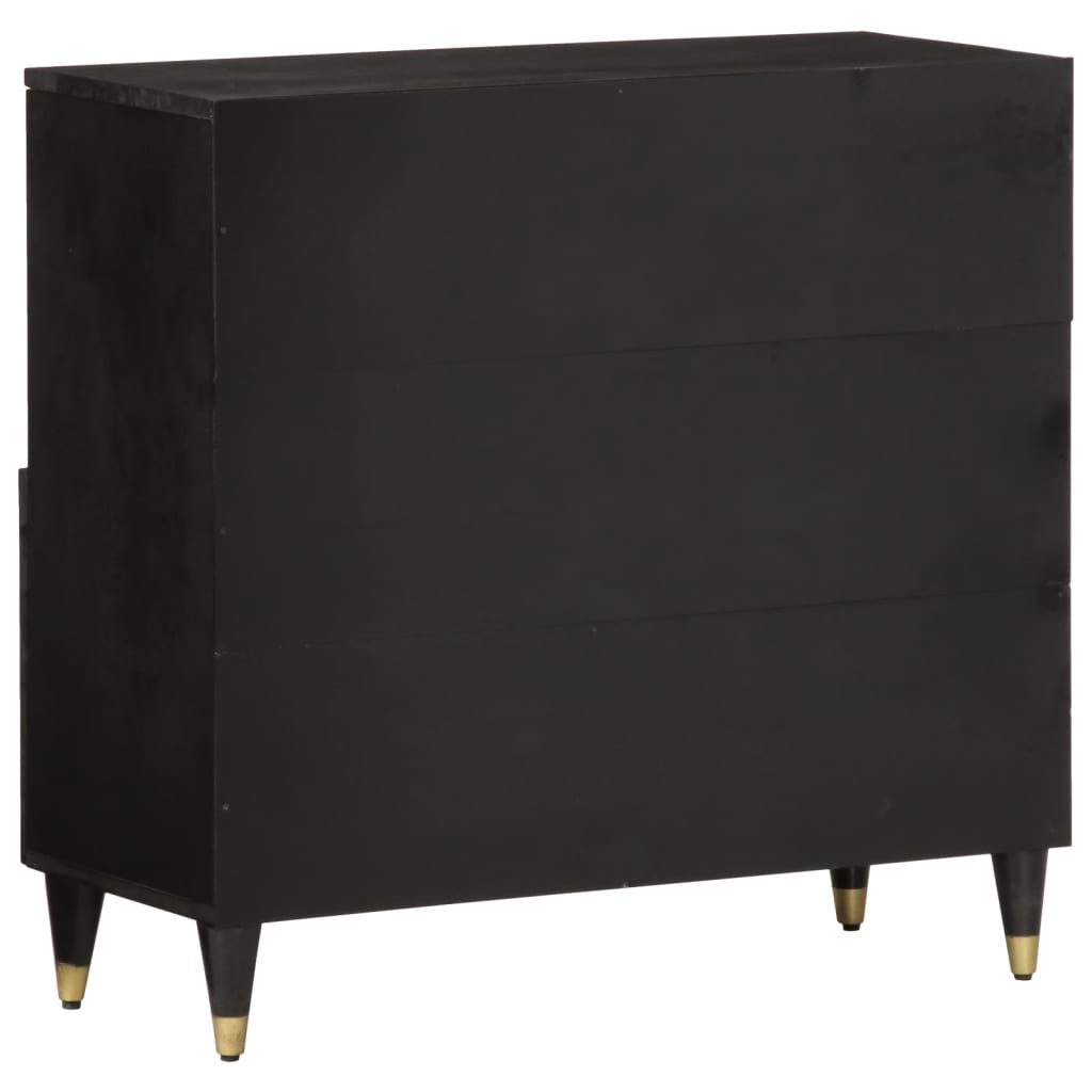 Credenza-Buffet-Armadio da cucina 80x33x75 cm in Legno Massello di Mango 318310