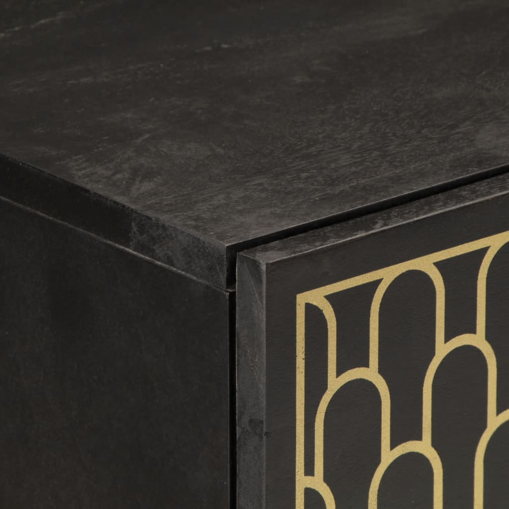 Credenza-Buffet-Armadio da cucina 80x33x75 cm in Legno Massello di Mango 318310