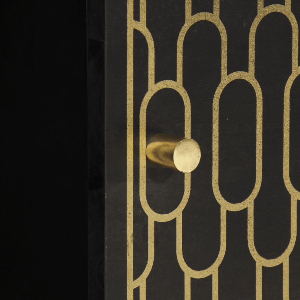 Credenza-Buffet-Armadio da cucina 80x33x75 cm in Legno Massello di Mango 318310