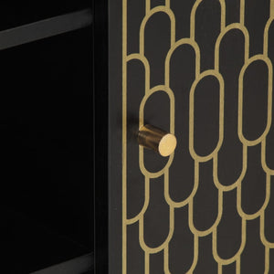 Credenza 90x33x75 cm in Legno Massello di Mango