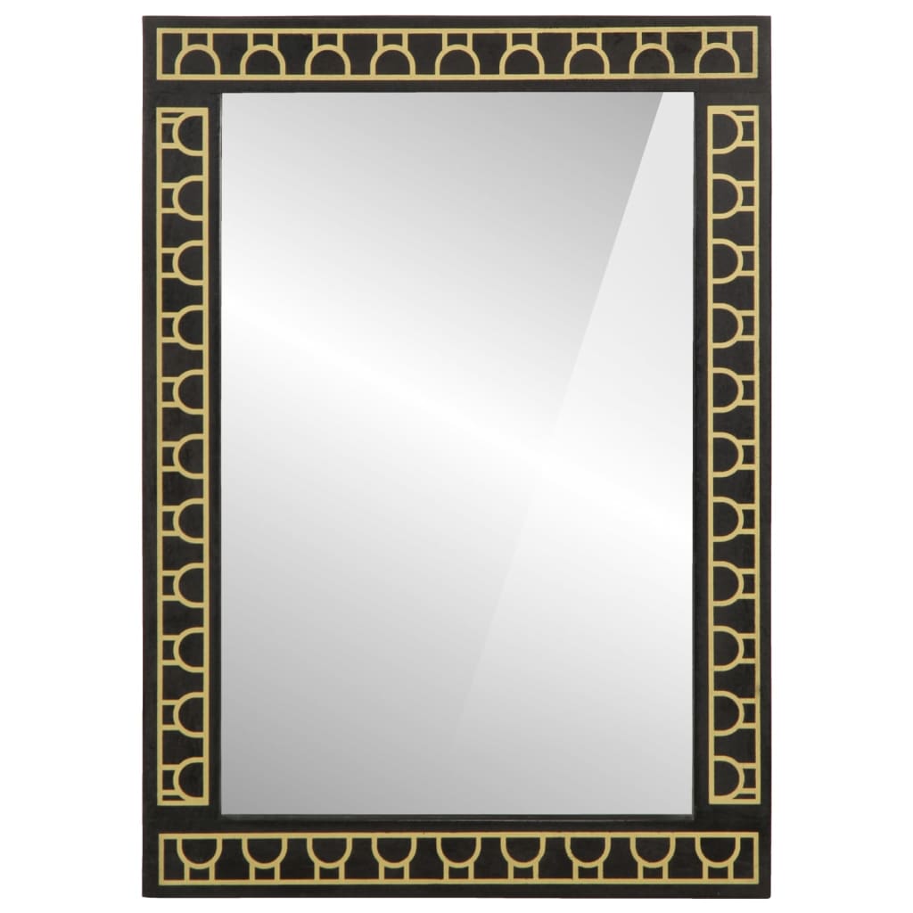 Specchio da bagno-Specchio per Bagno 50x70x2,5 cm Legno Massello di Mango e Vetro 184696
