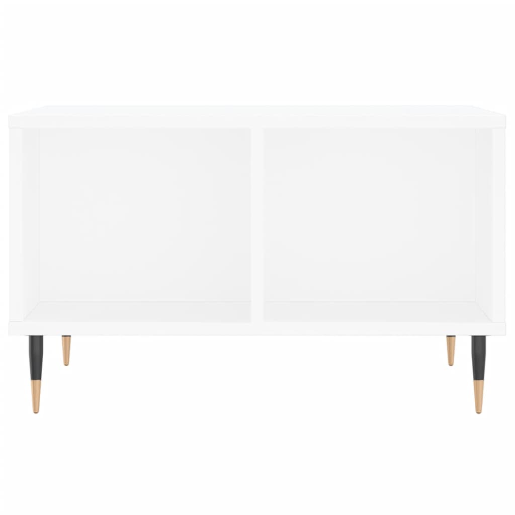 Tavolino da Salotto Bianco 60x50x36,5 cm in Legno Multistrato 830532