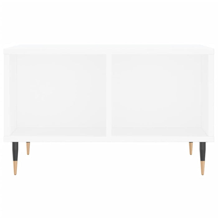 Tavolino da Salotto Bianco 60x50x36,5 cm in Legno Multistrato 830532
