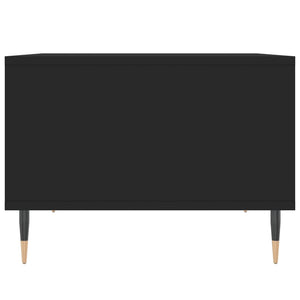 Tavolino da Salotto Nero 60x50x36,5 cm in Legno Multistrato 830533