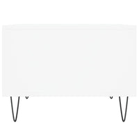 Tavolino da Salotto Bianco 60x50x36,5 cm in Legno Multistrato 830540