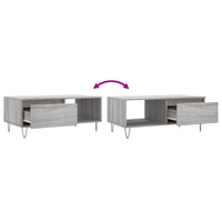 Tavolino Salotto Grigio Sonoma 90x50x36,5 cm Legno Multistrato 830570
